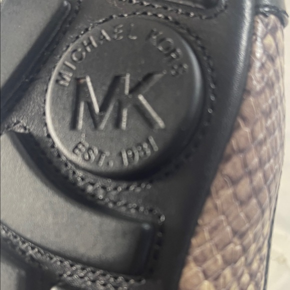 Michael Kors Women’s Fulton Moc Brown and Black Snake Print Leather Flat Loafers - Picture 7 of 8